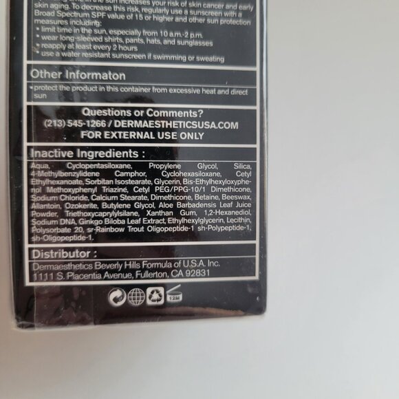 Dermaesthetics EGF UV Shield SPF47+ PA+++  Sunscreen 2.03/60ml New SEALED BOX - Picture 10 of 10
